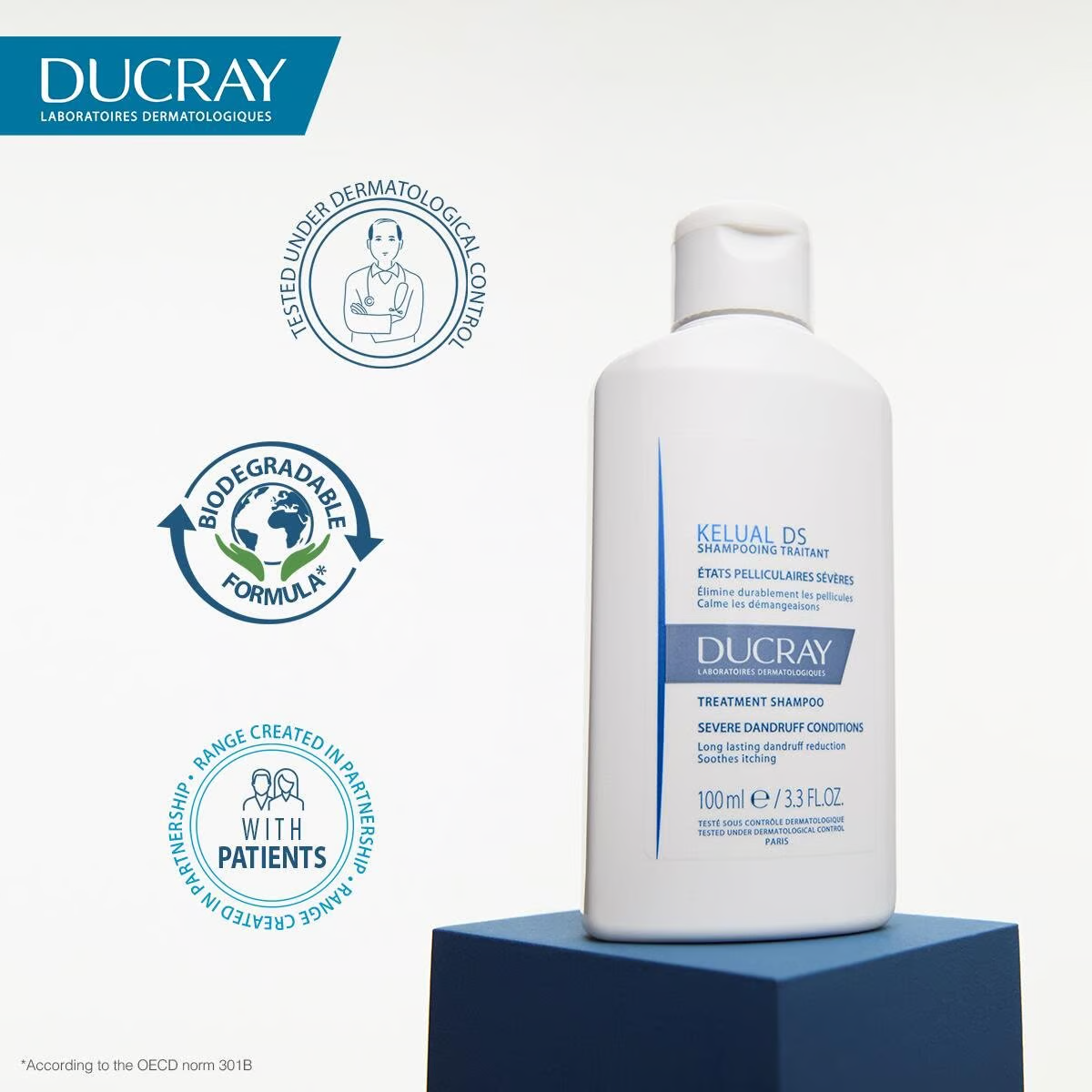 Ducray Kelual DS Shampoo 100ml severe dandruff scalp treatment anti flaking antifungal Health Boutique