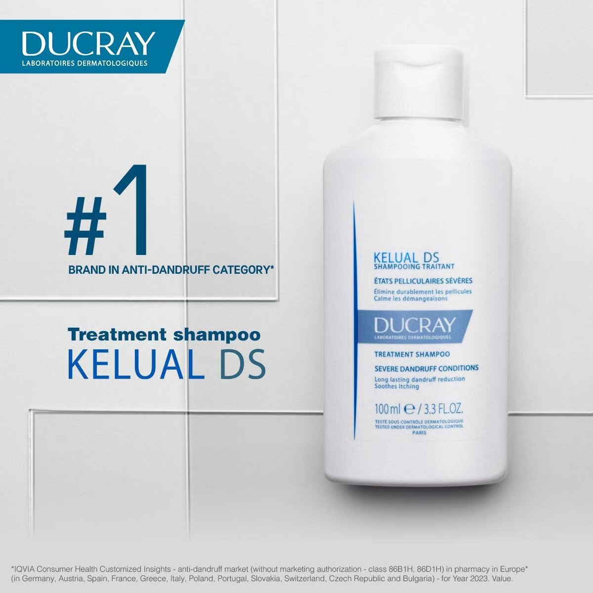 Ducray Kelual DS Shampoo 100ml severe dandruff scalp treatment anti flaking antifungal Health Boutique
