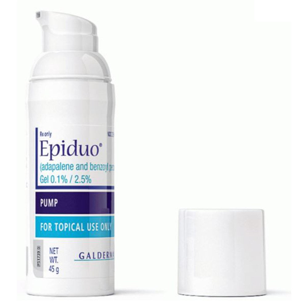 Epiduo 0.1% 2.5% gel 30g adapalene benzoyl peroxide acne treatment