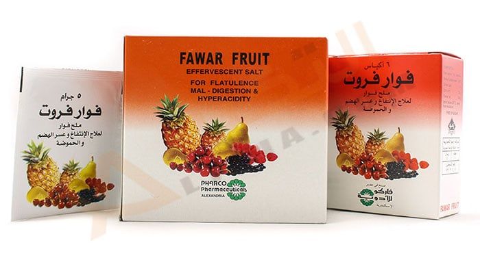 Fawar Fruit effervescent powder 6x5g sachets digestive support