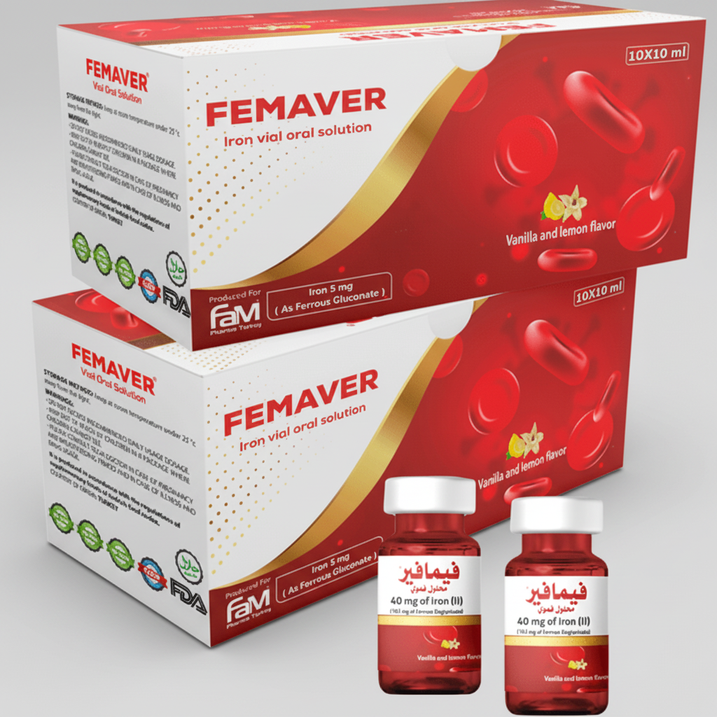 Femaver® Iron Oral Vial 10×10ml – Iron & Energy Support