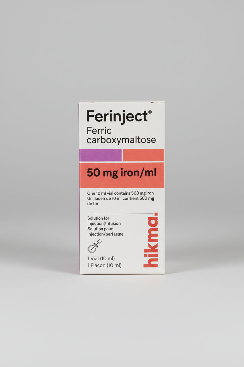 Ferinject 50 mg/ml vial iron carboxymaltose intravenous iron therapy