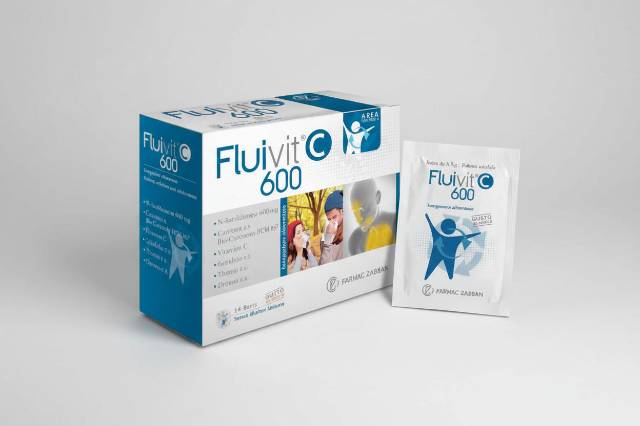 Fluivit C 600 sachets NAC 600mg vitamin C herbal respiratory support mucus relief Health Boutique