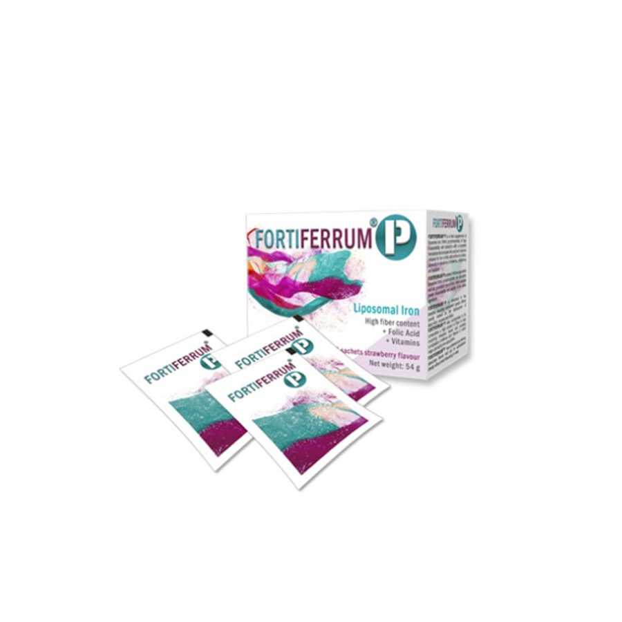 Fortiferum P liposomal iron sachets 30 iron vitamin C B12 folic acid anemia support energy supplement Health Boutique
