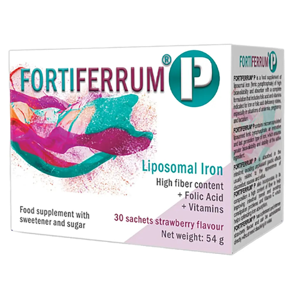 Fortiferum® P Liposomal Iron Sachets (30) – Iron & Vitamins for Energy & Anemia Support