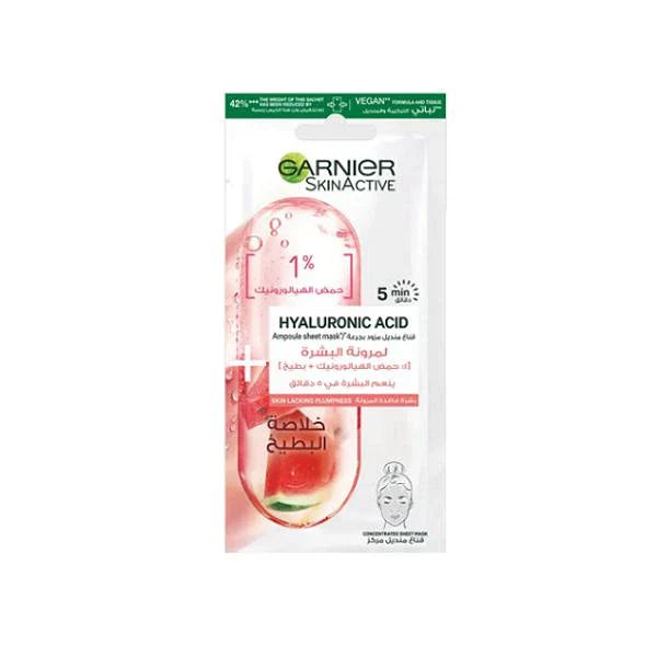 Garnier Hyaluronic Acid Detox Ampoule Sheet Mask hydrates and refreshes skin Health Boutique