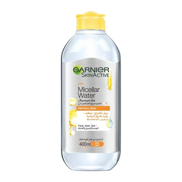 Garnier Micellar Brightening Cleansing Water Vitamin C 400ml removes makeup and brightens skin Health Boutique