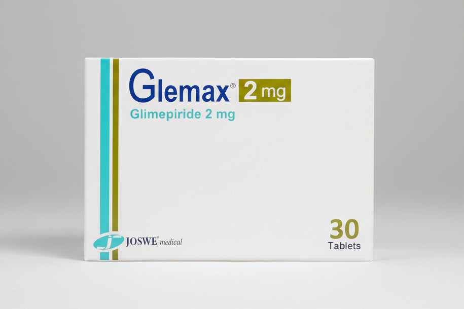 Glemax 2 mg 30 tablets glimepiride type 2 diabetes medication