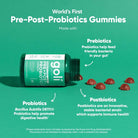 Goli Nutrition Pre+Post+Probiotics Gummies Zero Sugar 60 – vegan gummies with prebiotics, probiotics & postbiotics for gut health, available at HealthBoutiqueJo.com with fast delivery Jordan, Gulf, Gcc, Israel