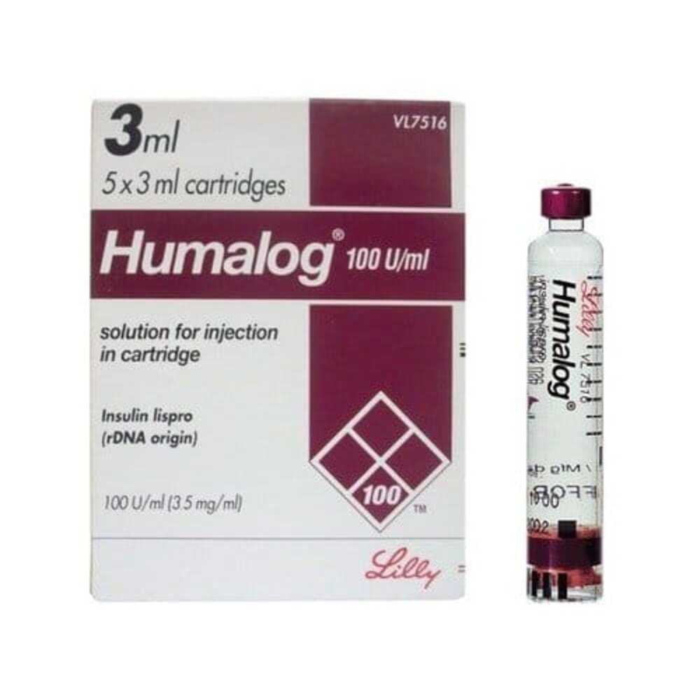 HUMALOG® 100 IU/ML (5 × 3 ML Cartridges) – Rapid-Acting Insulin