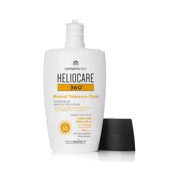 Heliocare 360 Mineral Tolerance Fluid SPF 50 plus sunblock 50ml mineral sunscreen Health Boutique