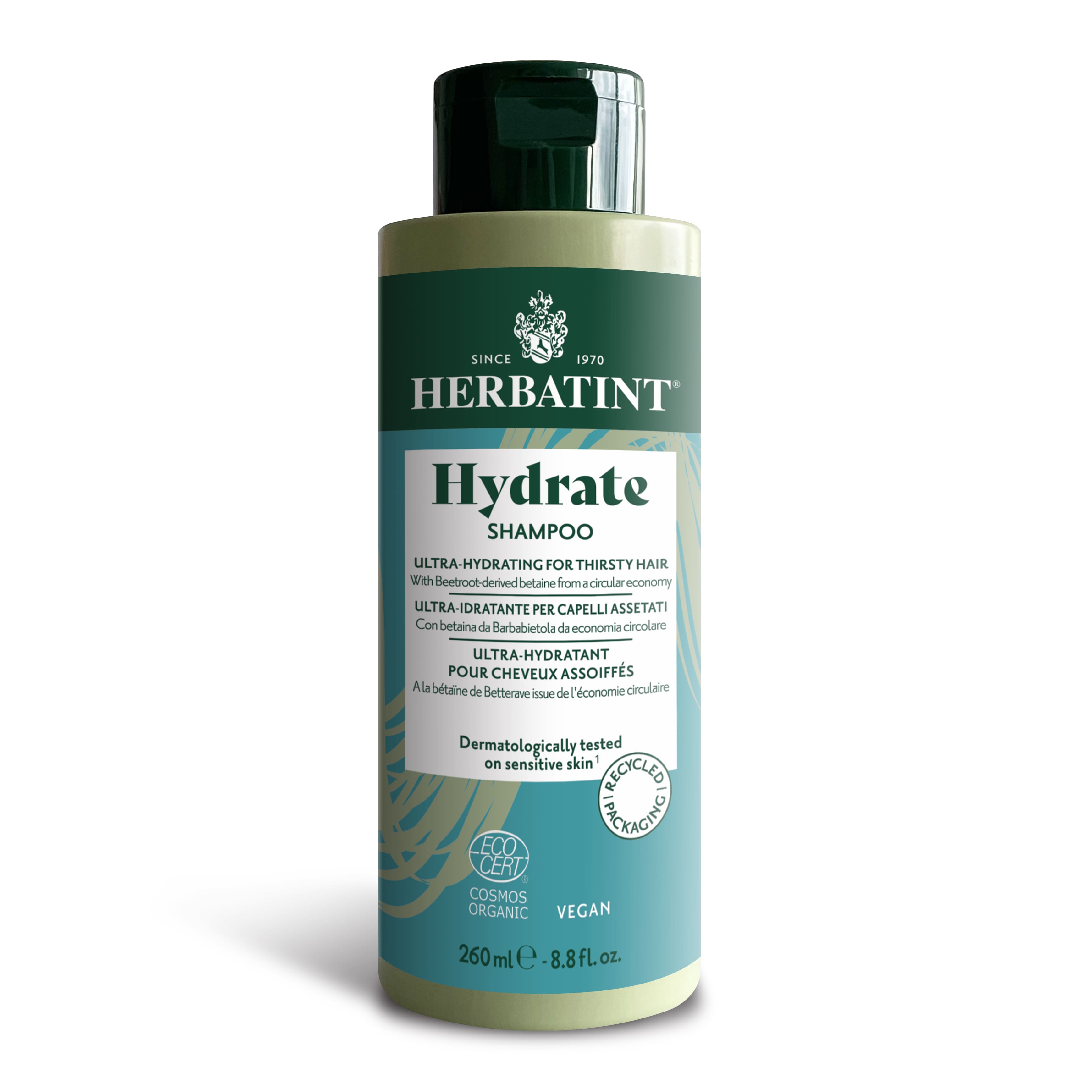 Herbatint Hydrate Moisturising Shampoo for Dry and Damaged Hair 260ml hydrates dry hair Health Boutique