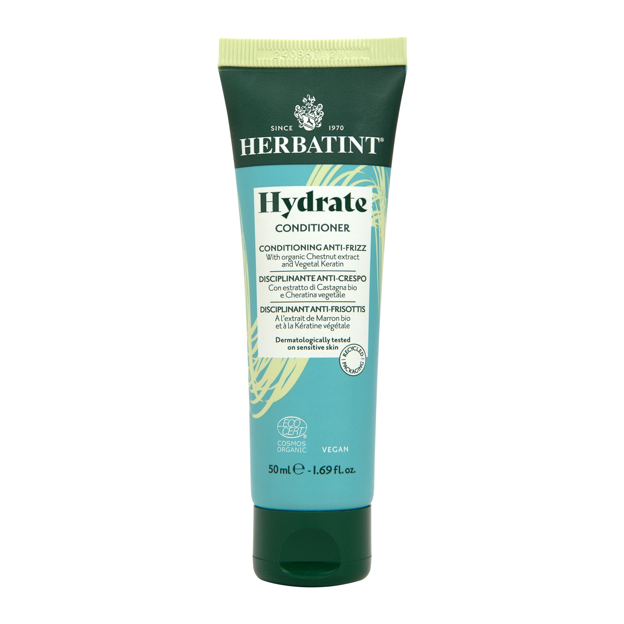 Herbatint Hydrate Organic Moisturising Conditioner 50ml hydrates dry hair travel size Health Boutique