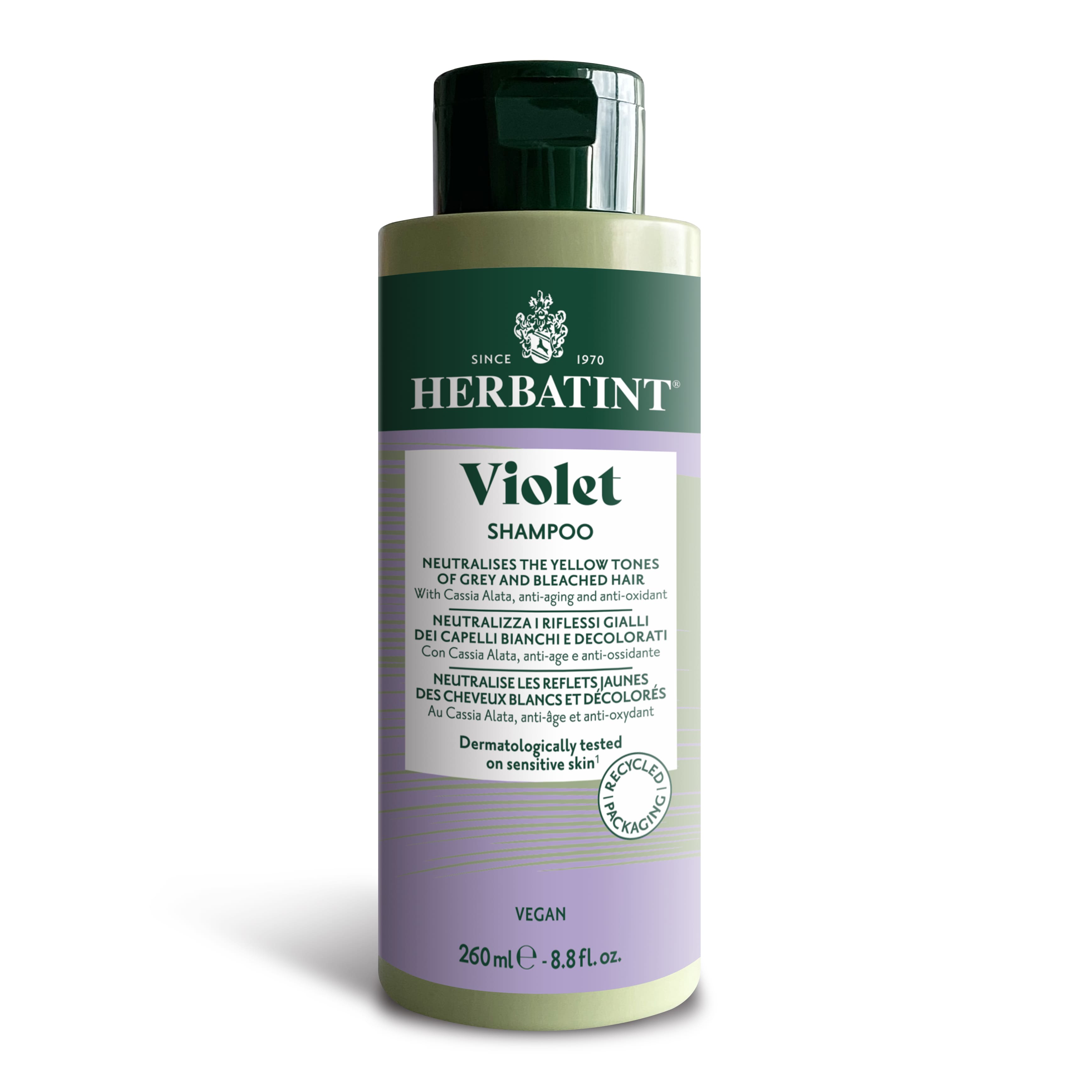 Herbatint Violet Shampoo Anti-Yellow Treatment 260ml neutralizes brassiness in blonde hair Health Boutique