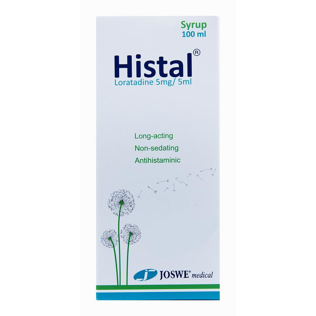 Histal 5 mg per 5 ml syrup 100 ml loratadine antihistamine allergy medication