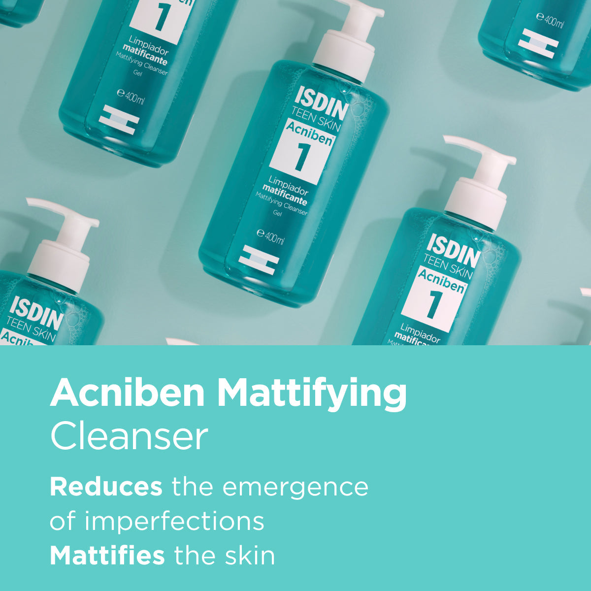 ISDIN Acniben Mattifying Cleanser 400ml salicylic acid zinc PCA oily skin face wash acne cleanser Health Boutique