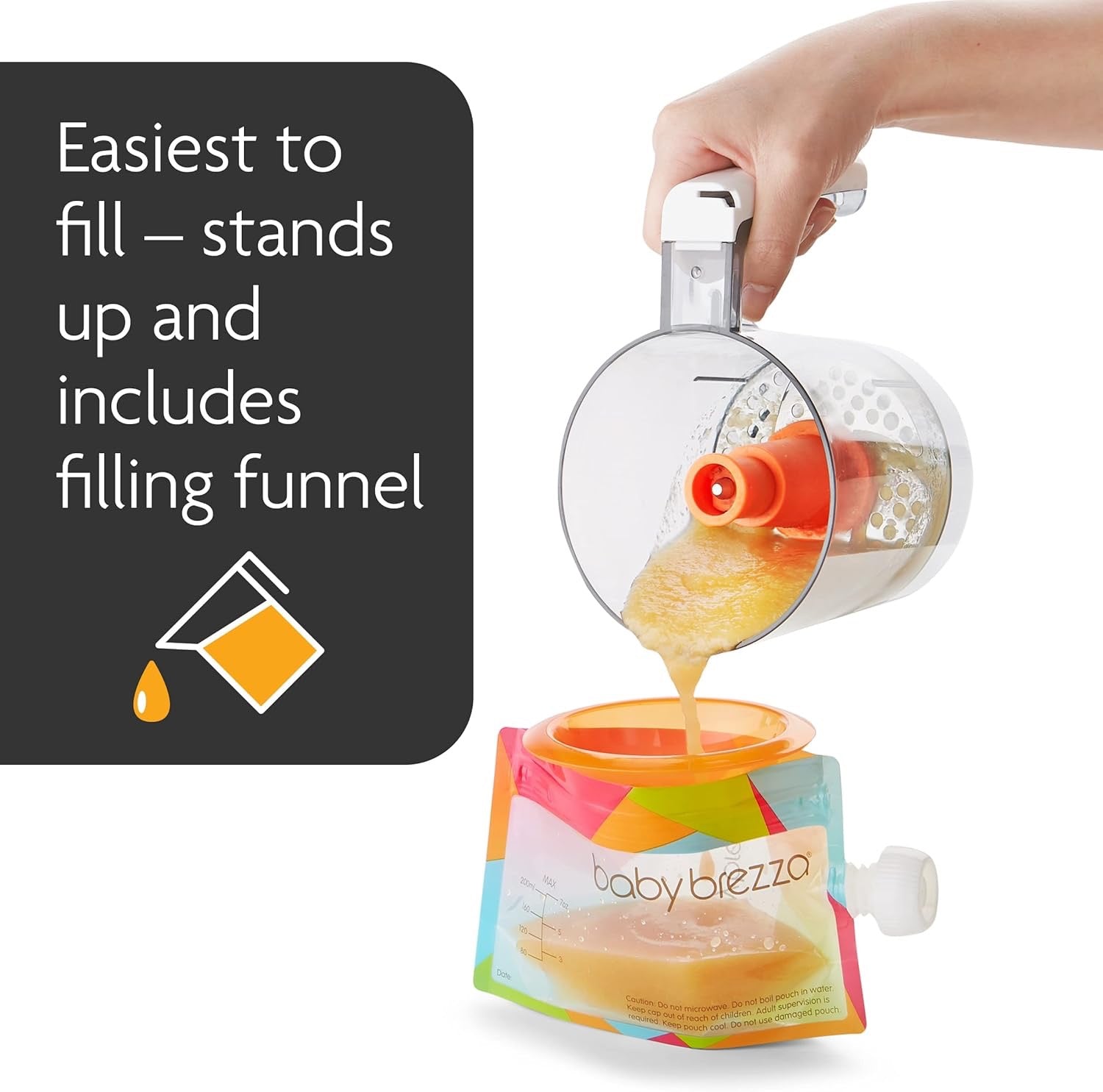 Baby Brezza - 10 Reusable food pouches | 207ml