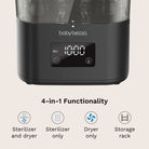 Baby Brezza - SuperQuick™  10 Minute Baby Bottle Sterilizer And Dryer | Matte Black