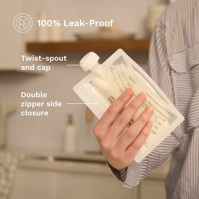 Baby Brezza - Reusable Milk Storage Bags w Filling Funnel | 10 Pack