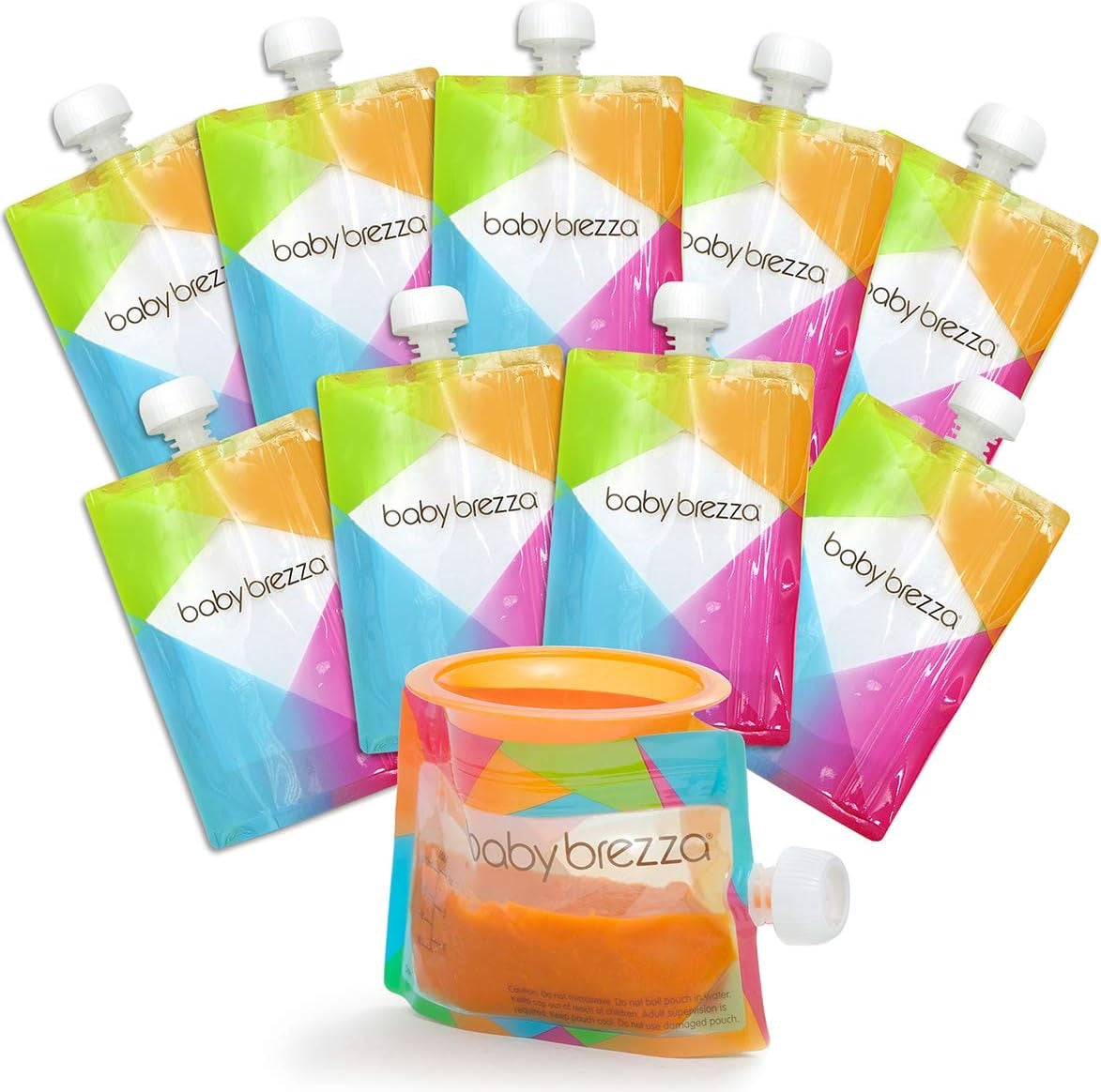 Baby Brezza - 10 Reusable food pouches | 207ml