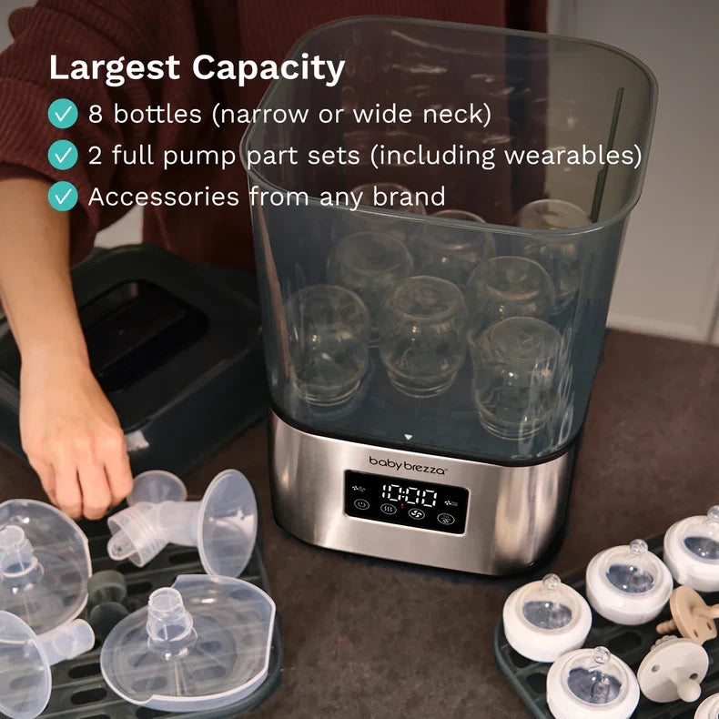 Baby Brezza - SuperQuick™  10 Minute Baby Bottle Sterilizer And Dryer | Stainless