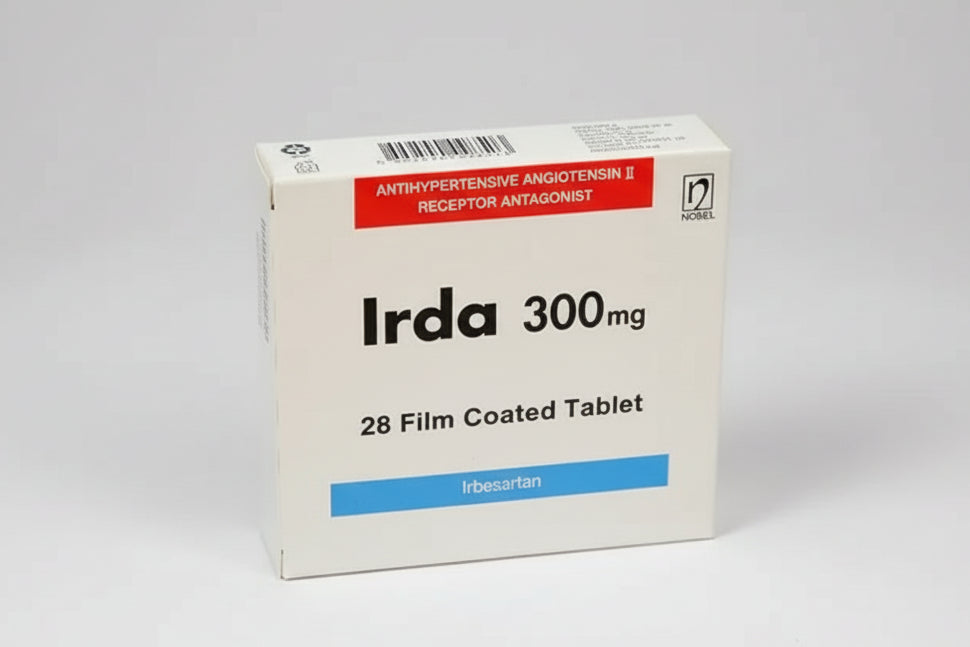 Irda 300 mg irbesartan 28 tablets for hypertension management