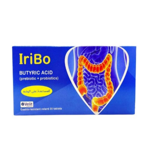 أقراص Iribo® (30 قرص) – بروبيوتيك وبريبيوتيك لصحة الجهاز الهضمي وتوازن البكتيريا المعوية أقراص Iribo® (30 قرص) – بروبيوتيك وبريبيوتيك لصحة الجهاز الهضمي وتوازن البكتيريا المعوية