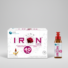 Ironlink Forte ferric saccharate 40mg drinkable iron vials 10 anemia iron deficiency liquid supplement Health Boutique