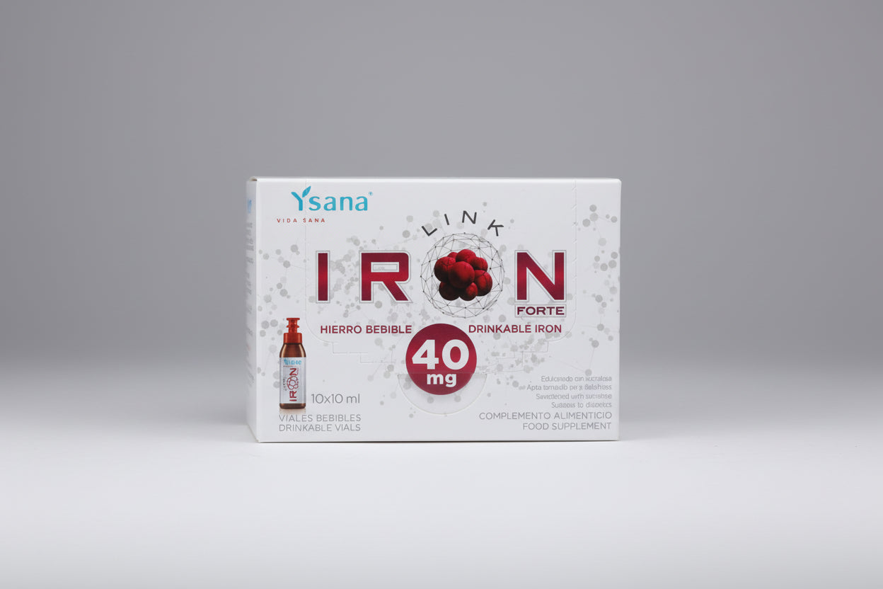 Ironlink Forte ferric saccharate 40mg drinkable iron vials 10 anemia iron deficiency liquid supplement Health Boutique