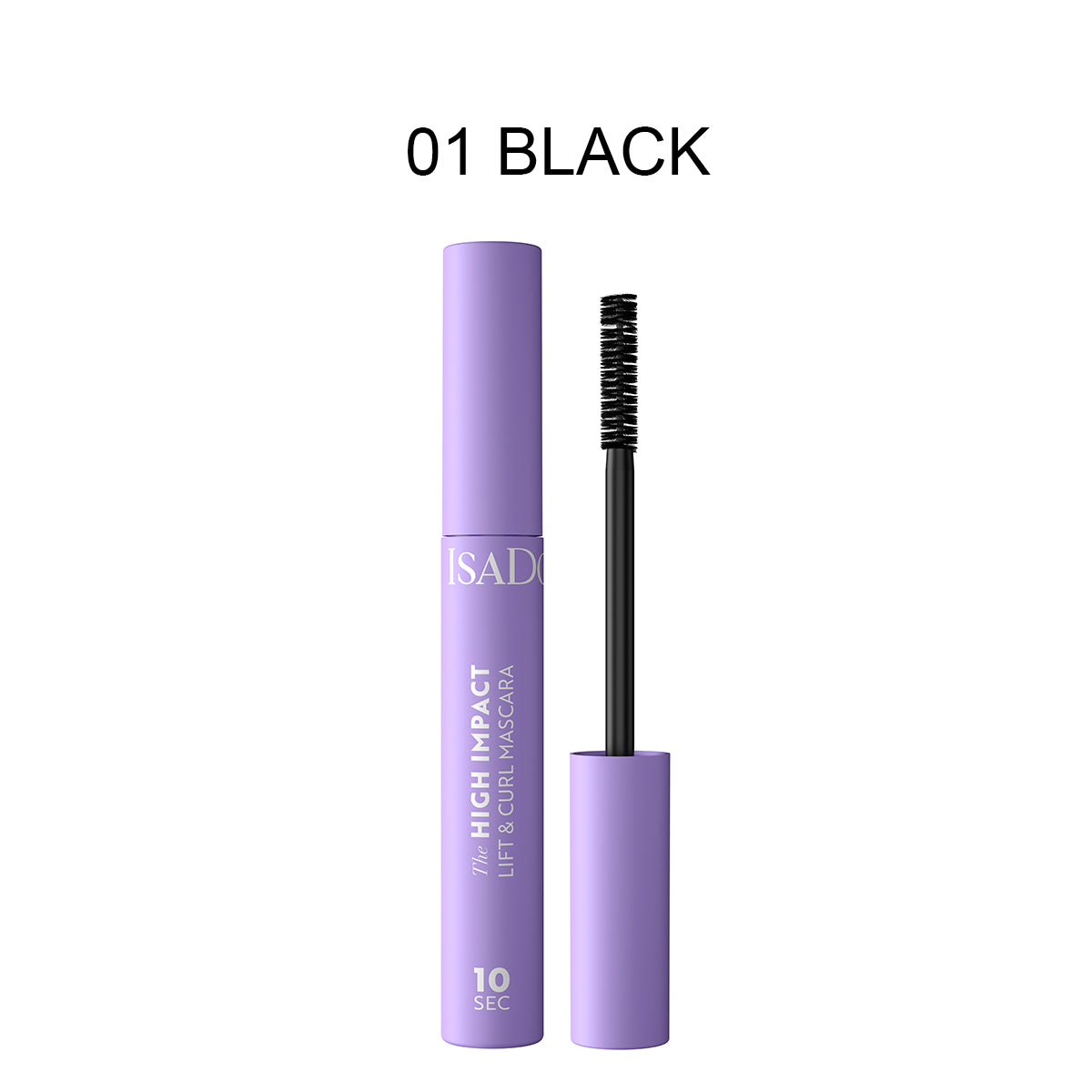 Isadora 10 Second High Impact Lift and Curl Volumizing Mascara Black with castor oil Health Boutique