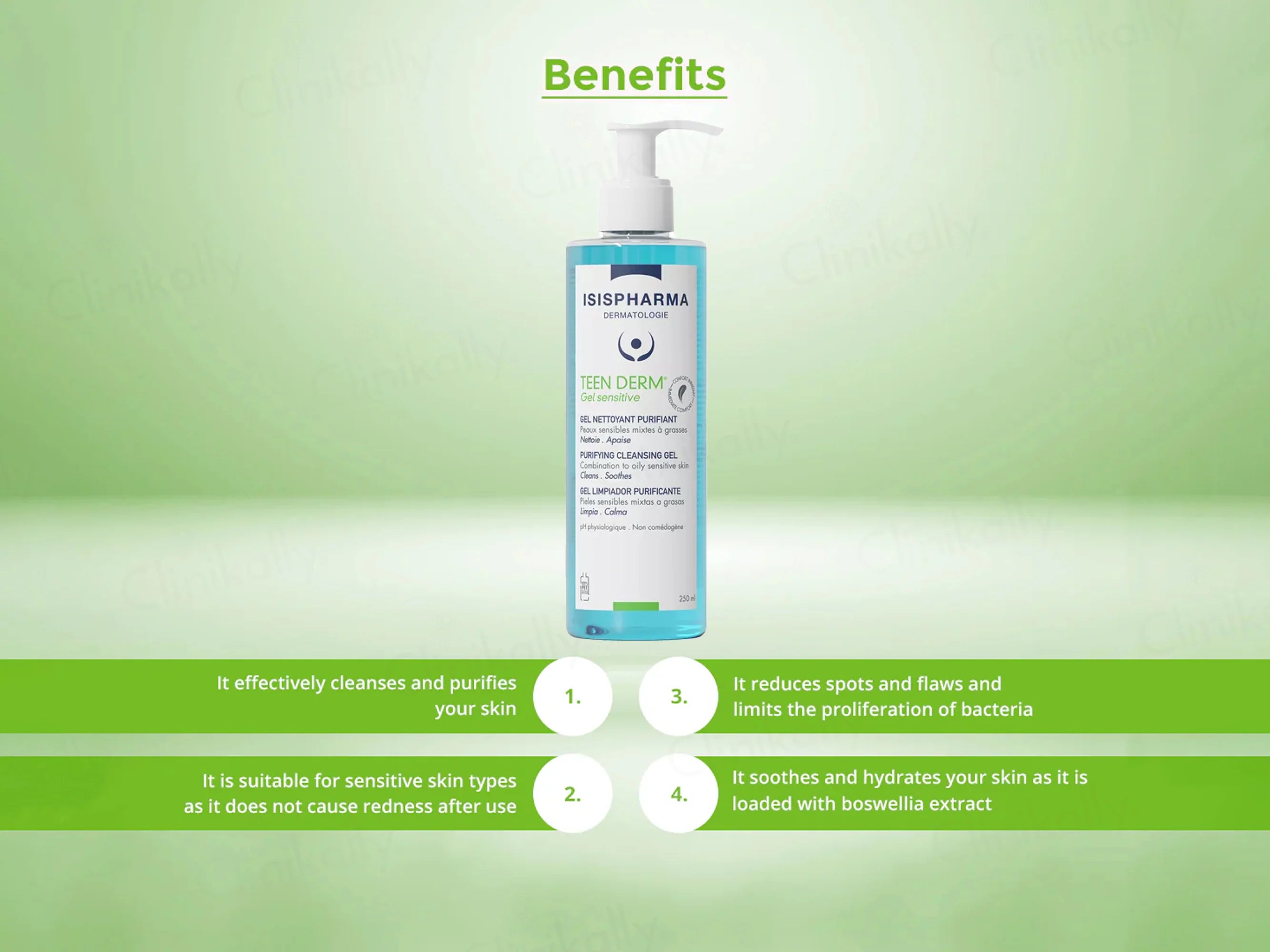 Isis Pharma Teen Derm Gel Sensitive Sebum Control Cleansing Gel 250ml Health Boutique