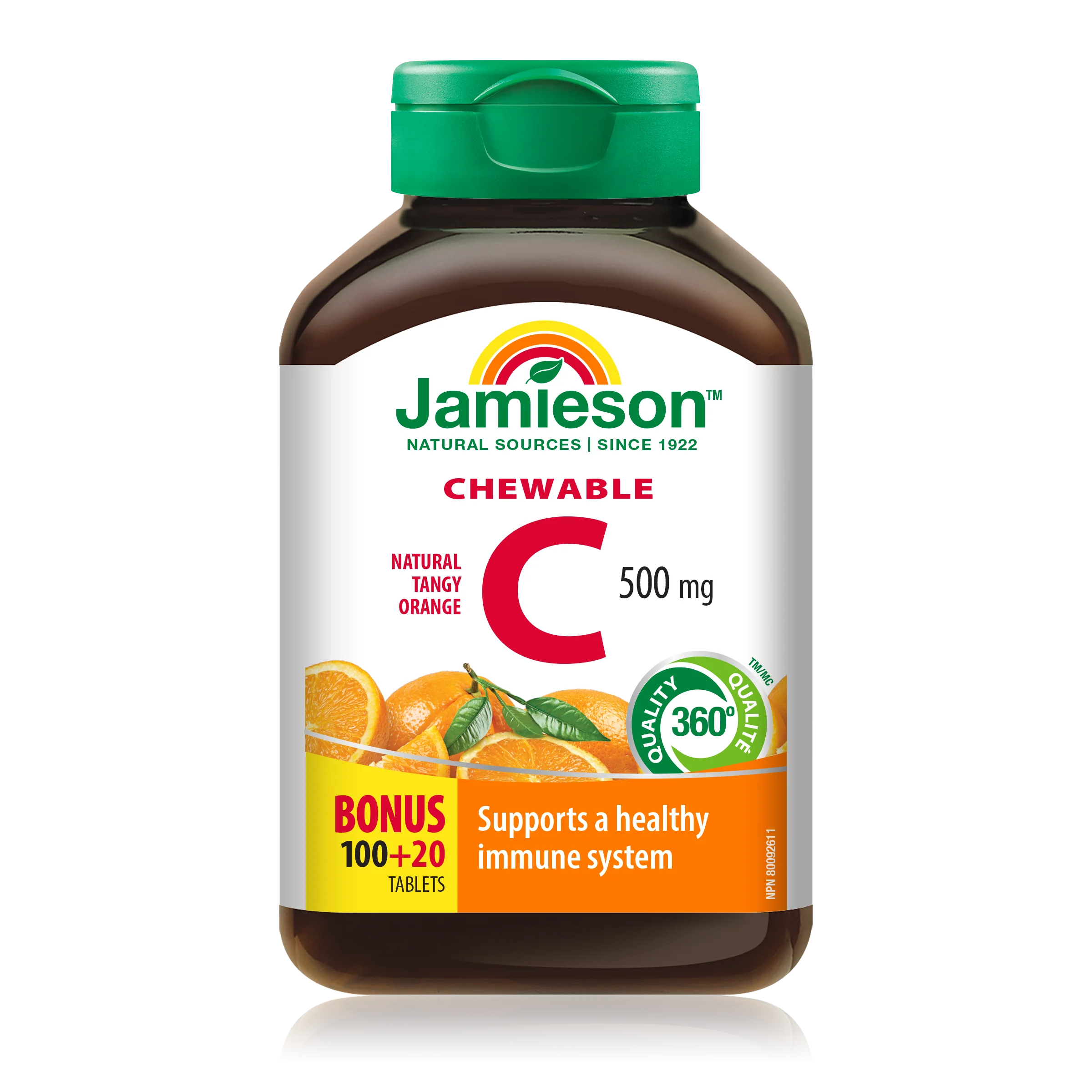 Jamieson Vitamin C Chewables 120 Tablets -the health boutique