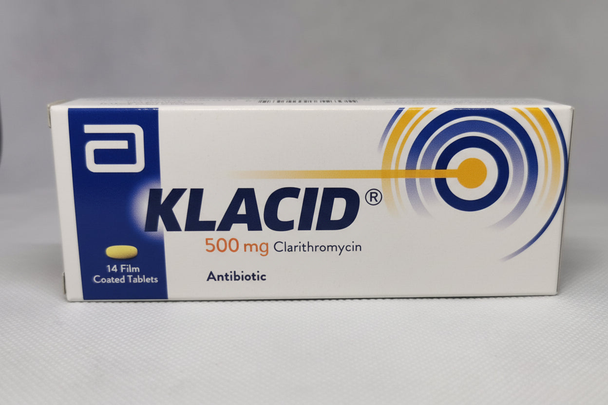 Klacid clarithromycin 500mg tablets 14 antibiotic bacterial infection treatment Health Boutique