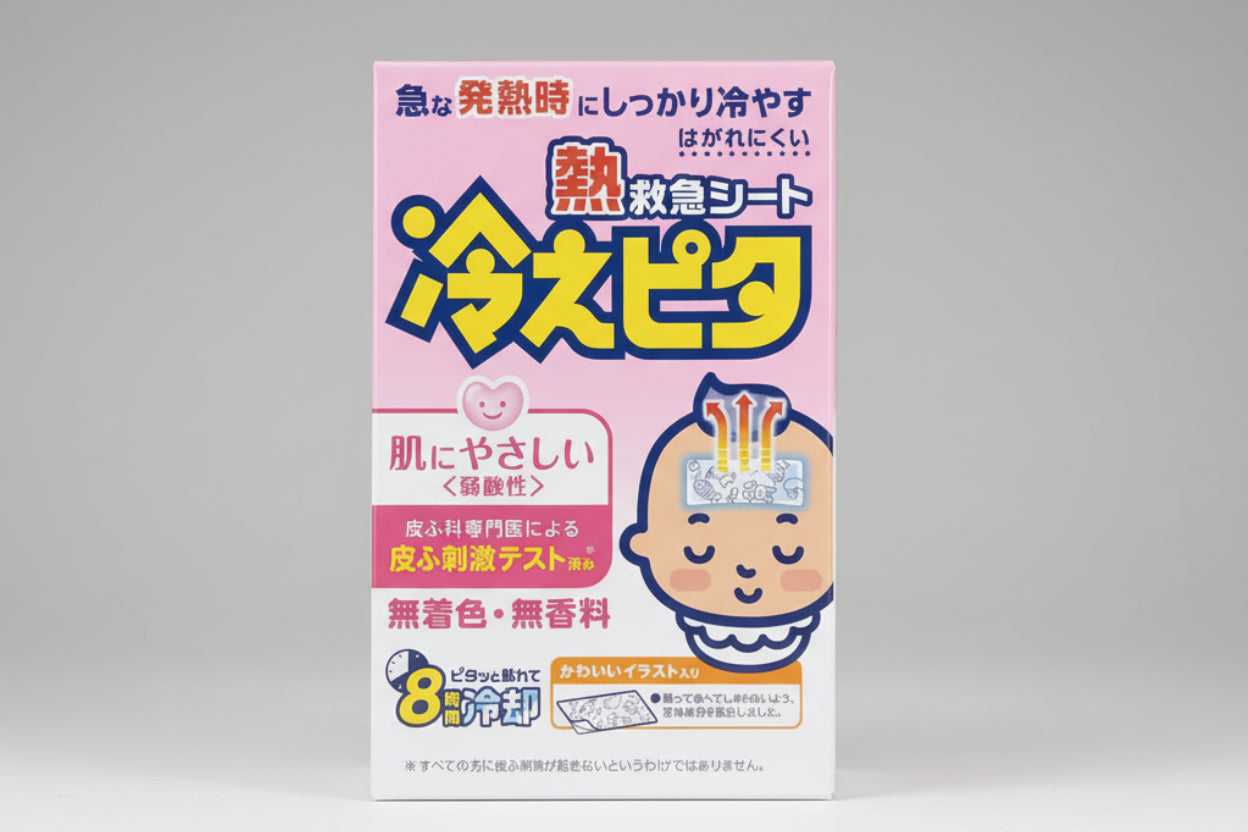 Kodomo® Infant Cooling Sheets (8) – Hydrogel Cooling Fever Relief Patch for Babies & Kids