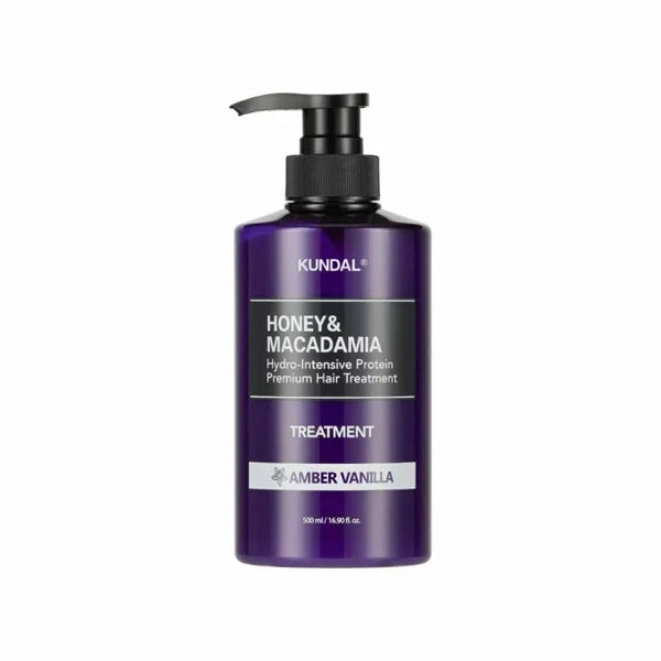 Kundal Honey & Macadamia Hair Treatment Amber Vanilla 500ml nourishes dry damaged hair Health Boutique