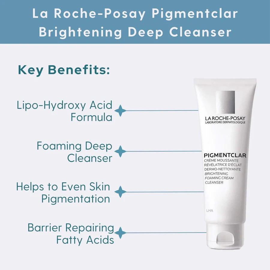 La Roche-Posay Pigmentclar foaming cleanser 125ml dark spots brightening face wash Health Boutique