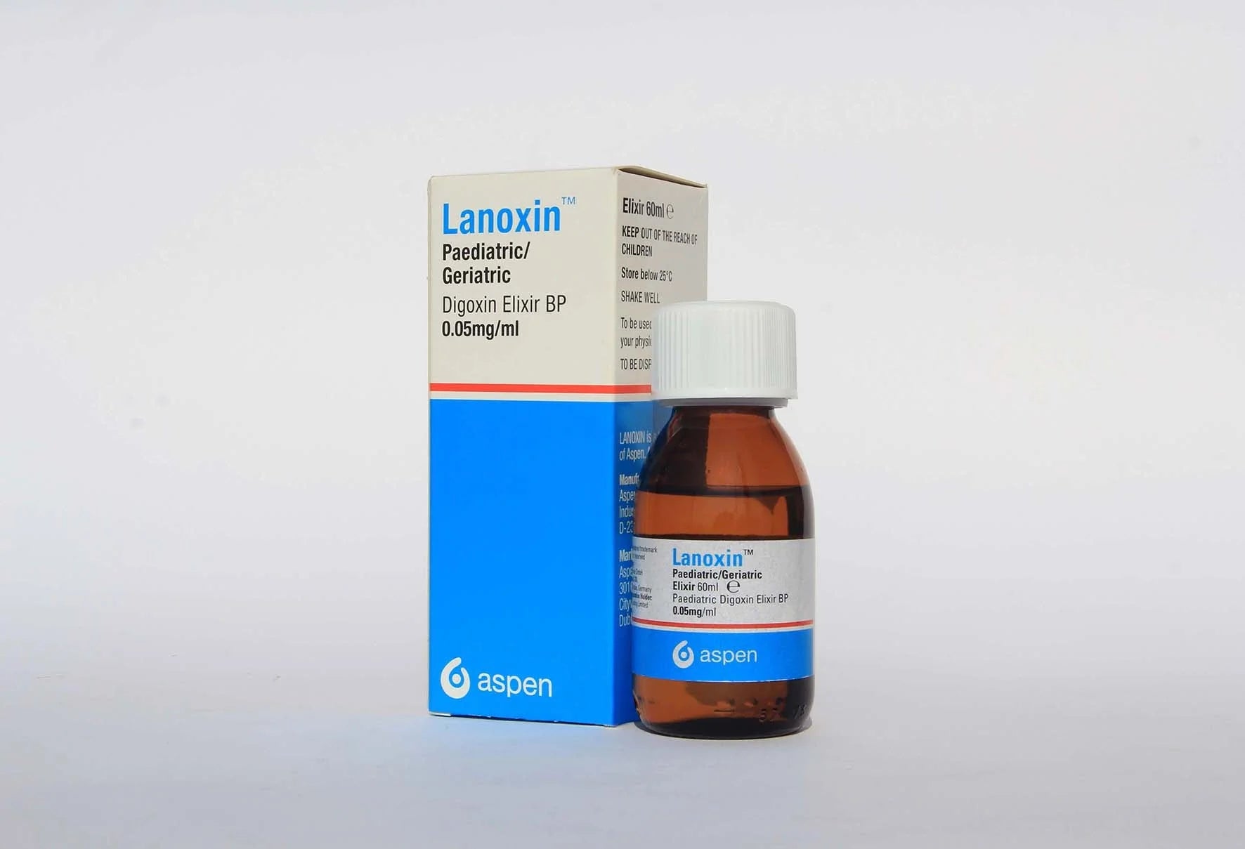 Lanoxin elixir 0.05 mg per ml 60 ml digoxin cardiac therapy oral solution