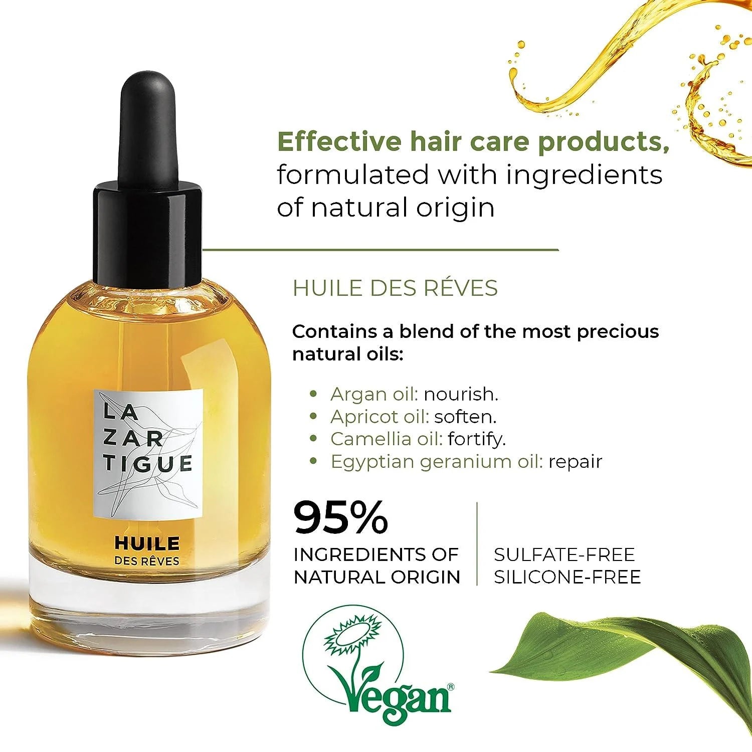 Lazartigue Huile Nourishing Dry Oil Serum 50ml lightweight nourishing hair oil for dry hair Health Boutique