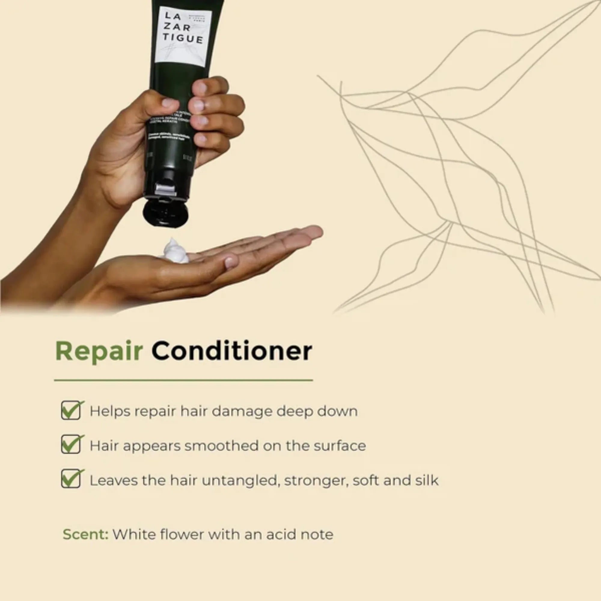Lazartigue Repair Intensive Conditioner 150ml repairing conditioner for dry damaged hair Health Boutique