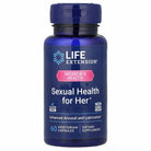 Life Extension Sexual Health for Her – 60 vegetarian capsules – female libido and hormone support supplement.


