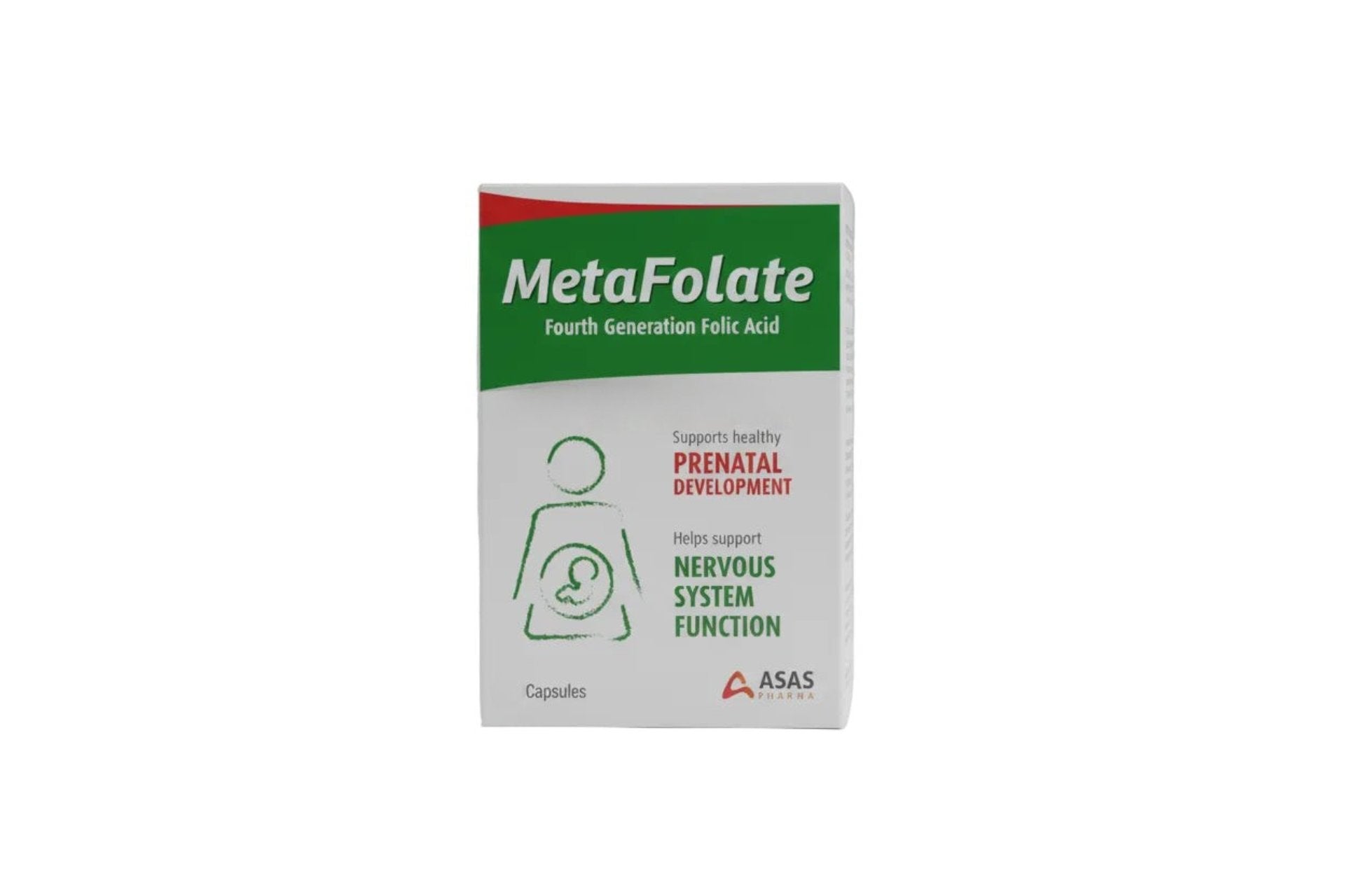 Metafolate capsules active L-methylfolate folate support supplement-health boutique Jordan