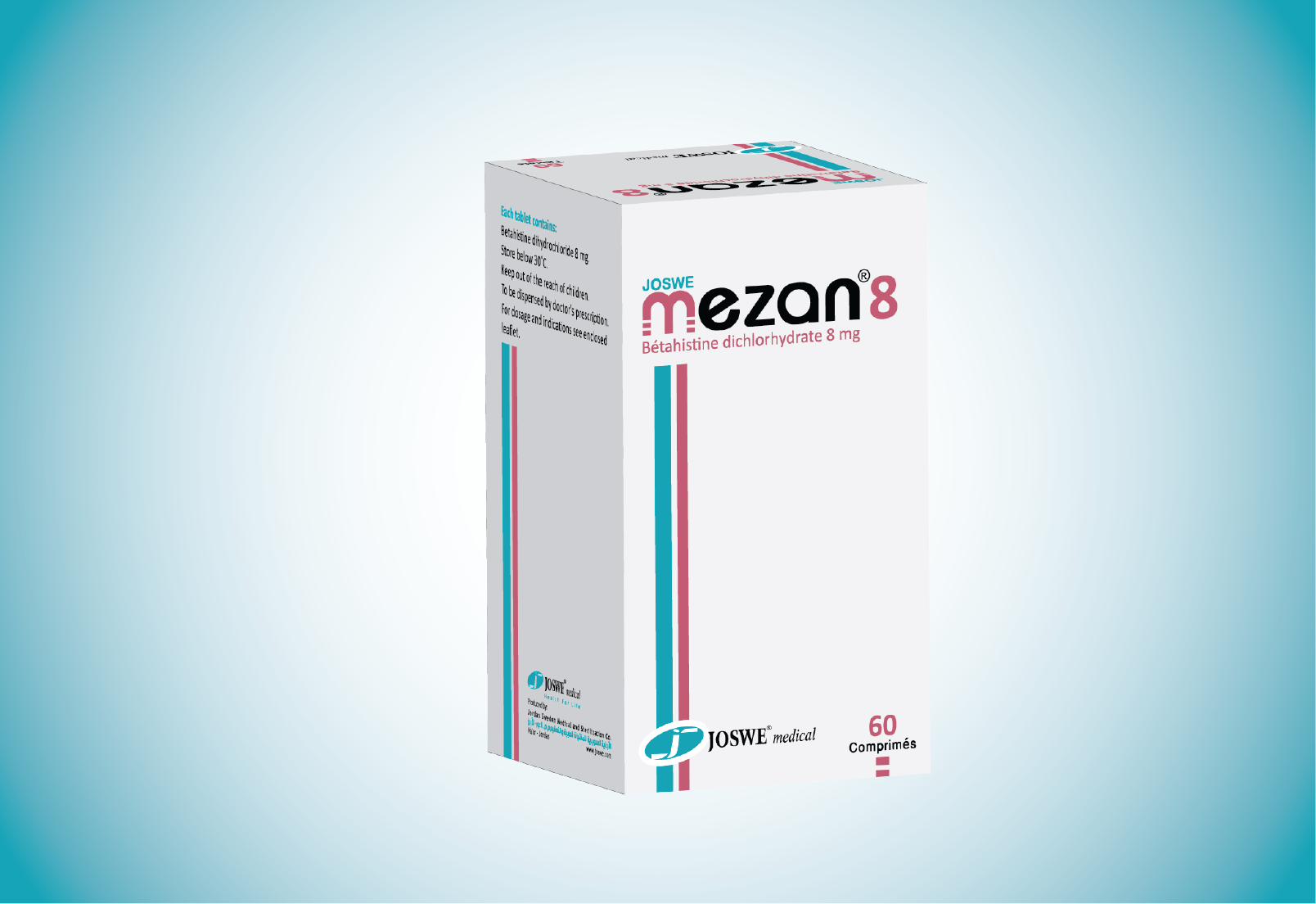 Mezan 8 mg 60 tablets betahistine vertigo dizziness medication
