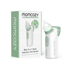 Momcozy 2-in-1 Electric Nasal Aspirator for Babies and Toddlers with Adjustable Suction Levels and LED Light