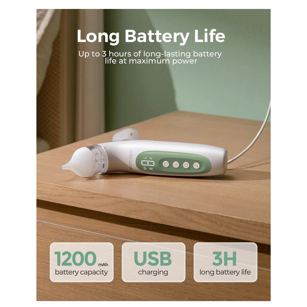 Momcozy 2-in-1 Electric Nasal Aspirator for Babies and Toddlers