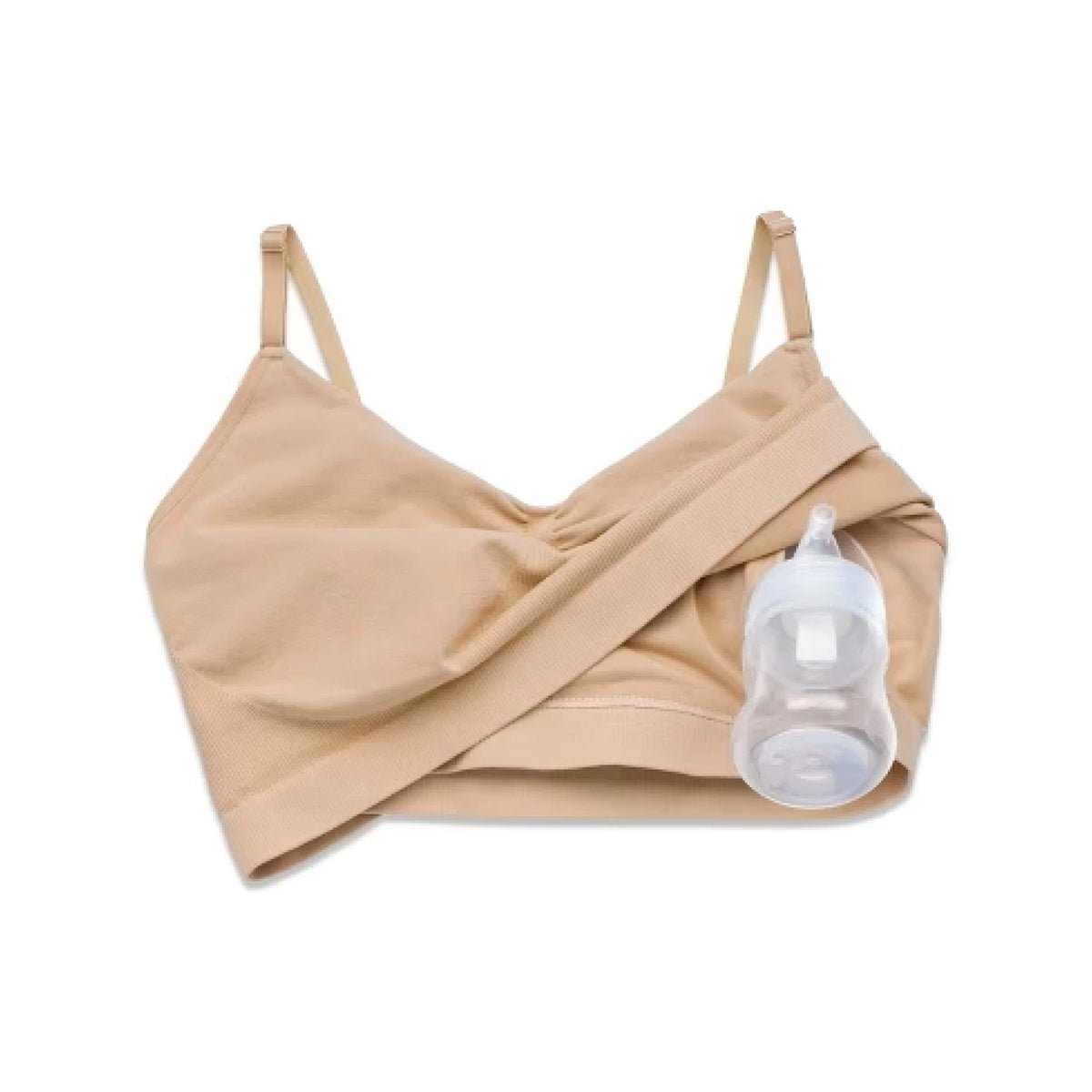Momcozy Adjustable Seamless Nursing Bra for Breastfeeding, Beige