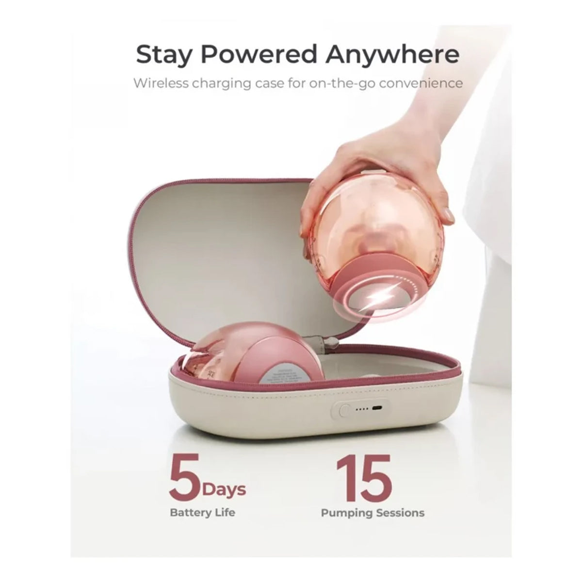 Momcozy Air 1 Ultra Slim Wearable Hands-Free Breast Pump for Comfortable Nursing