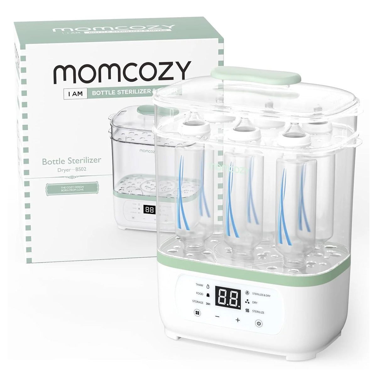 Momcozy 8-in-1 Baby Bottle Sterilizer and Dryer with HEPA Filtration