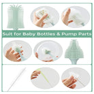 Momcozy Innovative Push-Press Bottle Brush Cleaning Kit for Baby Bottles and Nipples
