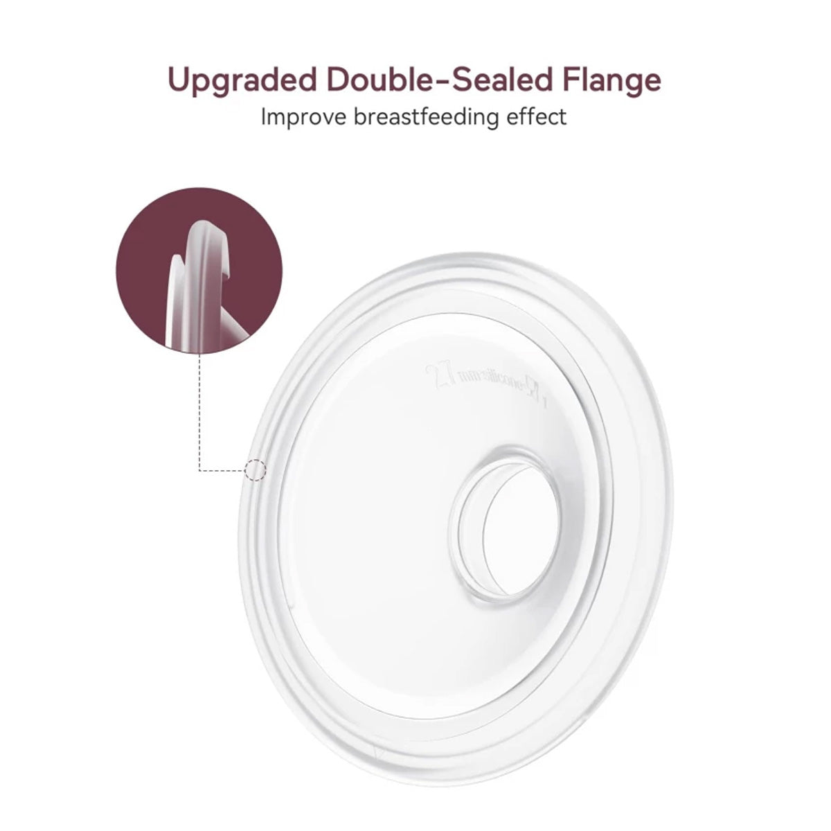 Momcozy S9 Pro/S12 Pro Breast Pump Replacement Flange 27mm - Comfortable Silicone Accessory Set