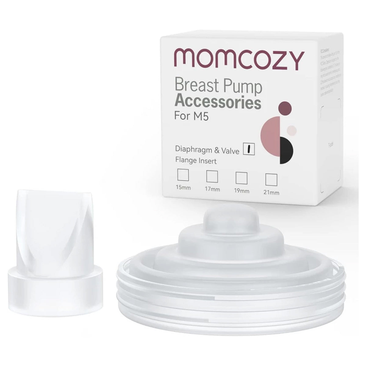 Momcozy M5 Breast Pump Replacement Diaphragm and Valve with Flange Insert Set
